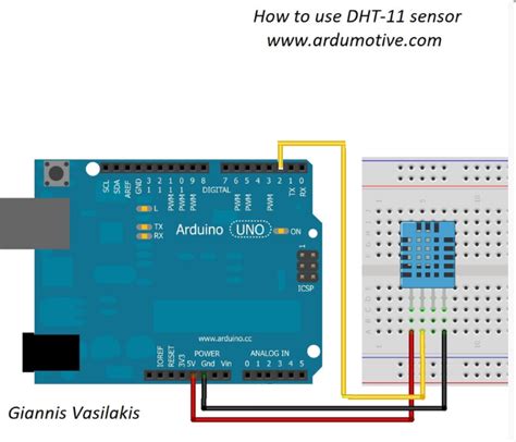 Temperature And Humidity Dht11 And Arduino Ardumotive Arduino Greek Playground