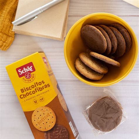 Kit 3 Biscoitos de Chocolate Sem Glúten e Ovos Chocofibras Schar 150g