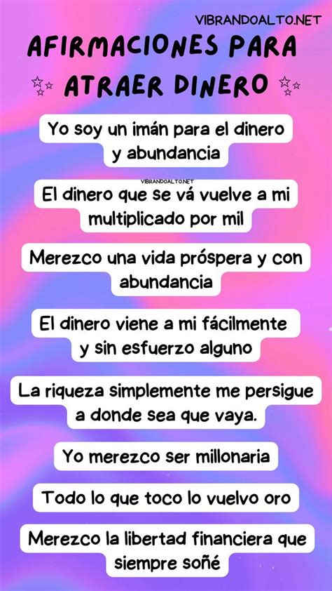 C Mo Manifestar Y Atraer Dinero En Horas Afirmaciones Positivas