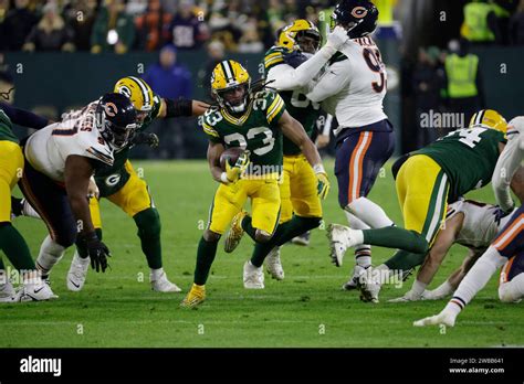 Green Bay Packers Running Back Aaron Jones Before An Nfl Football