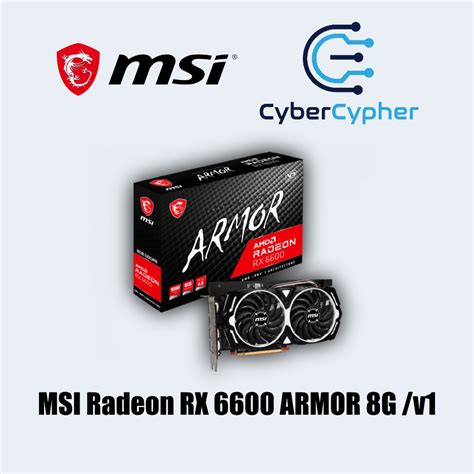 Msi Radeon Rx 6600 Armor 8g V1 Computers And Tech Parts And Accessories