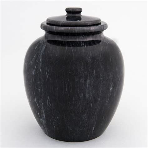 Legacy Black Natural Marble Cremation Urn