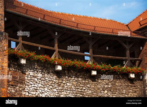 Close Up Of The Walls In Wawel Royal Castle Zamek Krolewski Na Wawelu