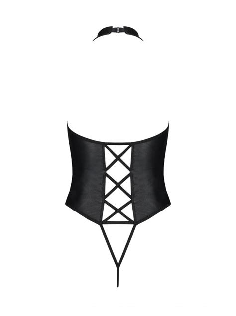 Passion Lingerie Body Aperto Nancy In Nero Con Effetto Cut Out