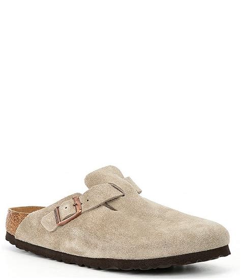 Birkenstock Womens Boston Suede Soft Footbed Clogs Dillards