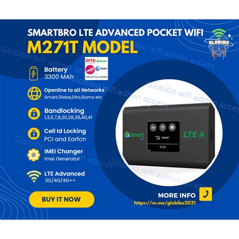 Smartbro M271T Pocket Wifi LTE Advanced 4G Dual Band Openline With