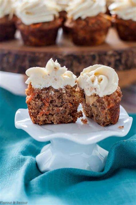 Mini Gluten Free Carrot Cake Cupcakes With Cream Cheese Frosting