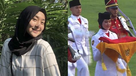 Profil Ayumi Putri Pembawa Baki Bendera Merah Di Upacara Penurunan