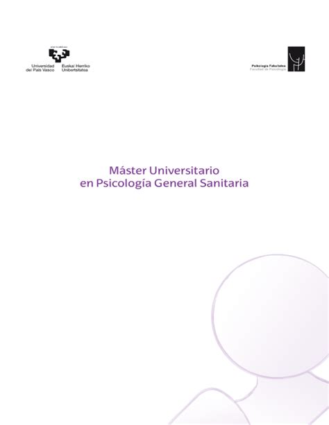 Máster Universitario en Psicología General Sanitaria