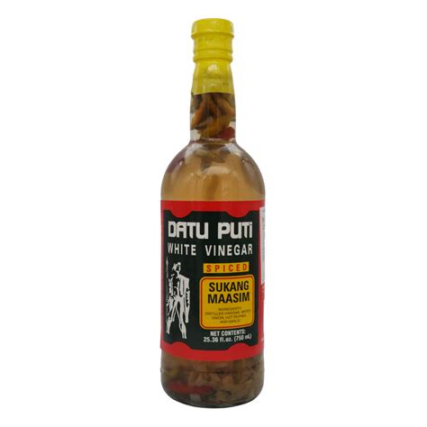 Spiced White Vinegar Sukang Maasim 750ml By Datu Puti Thai Food