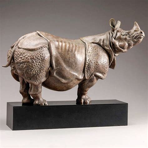 Indian Rhino Ltd Edition Bronze Sculpture By Nick Bibby Sculpture Ceramic Sculpture