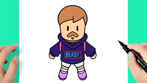 Como Dibujar Mrbeast De Stumble Guys Youtube