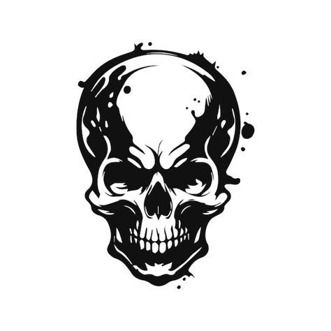 Premium Vector Vector Skull Devil Cartoon Skull Grunge And Vintage