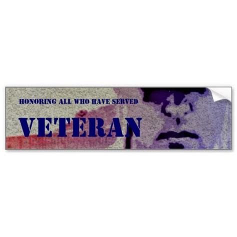 Honoring All Who Have Served Vet Bumper Sticker Zazzle