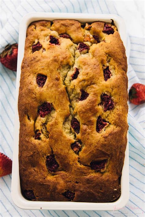 Strawberry Banana Bread Vegan Gluten Free Jessica In The Kitchen