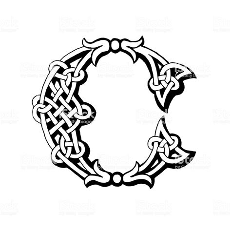 Hand drawn Celtic alphabet letter C | Celtic alphabet, Lettering ...