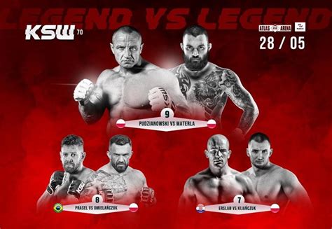 KSW 70 karta walka wyniki Pudzianowski Materla walką wieczoru gali