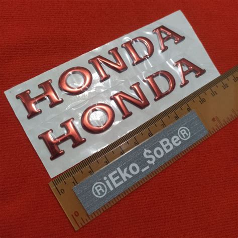 Jual Stiker Emblem Honda Tulisan Honda Timbul Teks Honda Shopee Indonesia