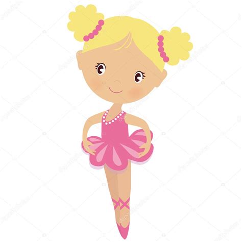 Niedliche Ballerina Vektor Cartoon Illustration Stock Vektorgrafik Von