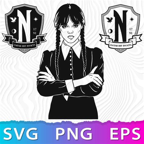 Wednesday Addams Svg Png Pdf Jenna Ortega Svg Wednesday Svg En Sexiz Pix