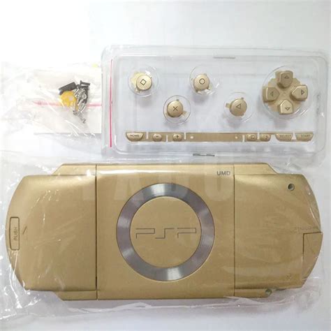 Gold Color Full Parts Replacement Housing Shell Cover Case For Psp