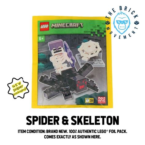 Lego® Minecraft Spider And Skeleton Foil Pack Shopee Philippines