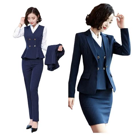 Estilo Coreano Uniforme Trabalho Desgaste Ternos Jaquetas E Saia