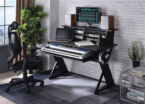 Acme Annette Black Ii Desk Of Comfyco Music Desk Desk With