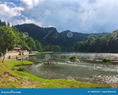 Poprad River Muszyna Poland River In Mountain Editorial Stock Image