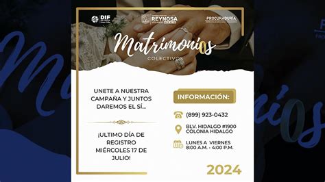 Notigape Invita Dif Reynosa A Registrarse A Matrimonios Colectivos