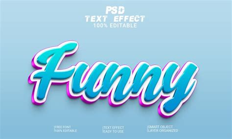 Efecto De Texto Editable Divertido D Archivo Psd Premium