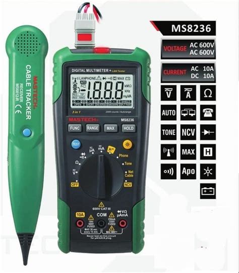 Jual Digital Multimeter Mastech Ms With Cable Tracker Harga Murah