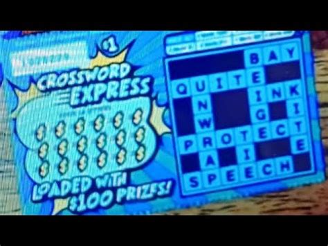 Scratching A New Crossword Express California Lottery Ticket