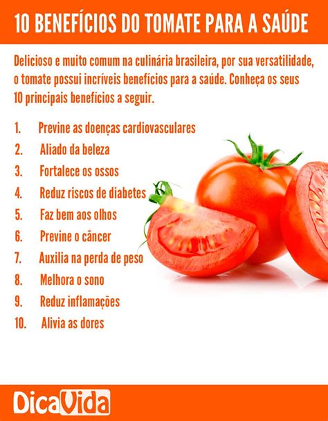 beneficios do tomate para a saude infografico Refeições fitness