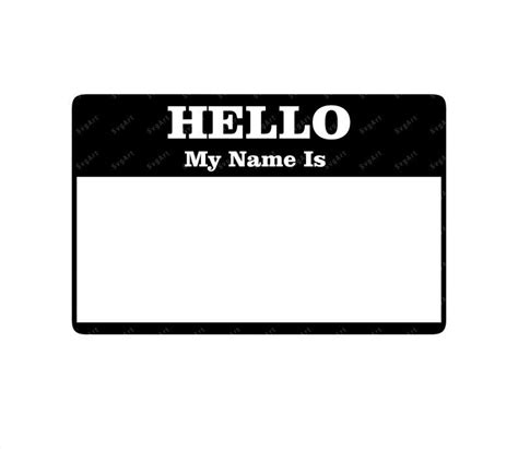 Hello my name is SVG, PNG, PDF, Baby Name Tag Cut Files, Newborn Sign