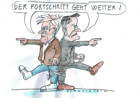 Fortscritt Von Jan Tomaschoff Politik Cartoon Toonpool