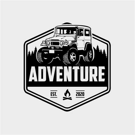 Overland Vehicle Motorhome Camping Car Illustration Logo Vector Stock