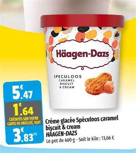 Offre Crème Glacée Spéculoos Caramel Biscuit Cream Häagen dazs chez