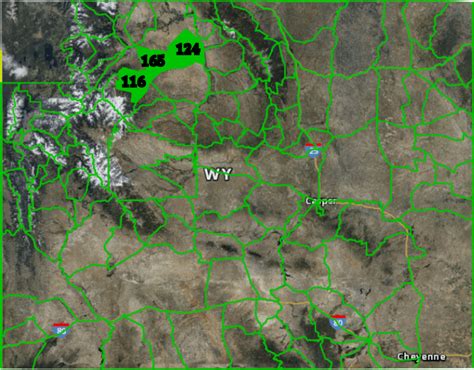 Wyoming Deer Hunting Area Map