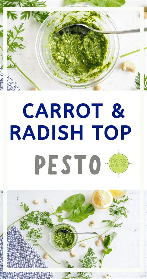 Carrot And Radish Top Pesto Hälsa Nutrition