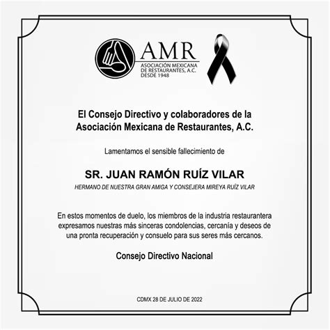 Amr On Twitter La Asociaci N Mexicana De Restaurantes Lamenta El