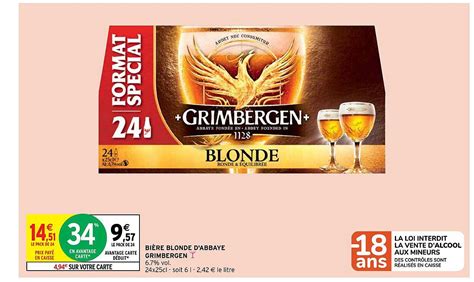 Promo Bière Blonde D abbaye Grimbergen chez Intermarché Hyper iCatalogue fr