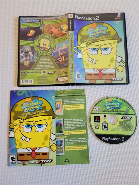 Spongebob Squarepants Battle For Bikini Bottom Playstation 2 Ps2 Black Label CIB 752919460375 EBay