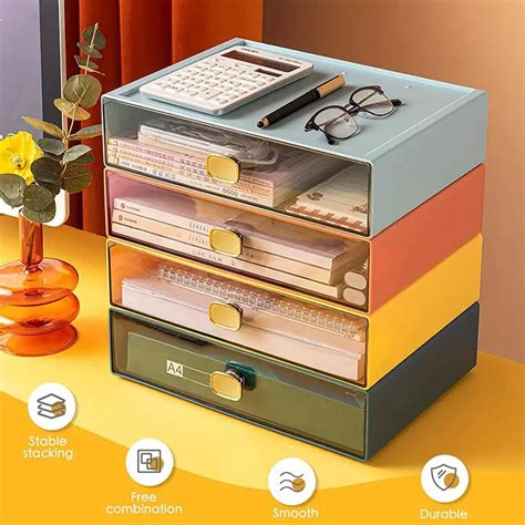 Stackable Desktop Organizer Drawer Desktop Storage Drawer Temu