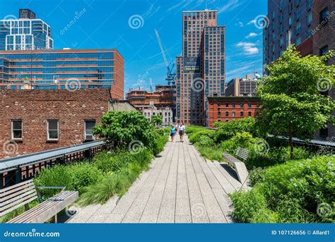 High Line Park In New York City Usa Editorial Photo Image Of Leisure