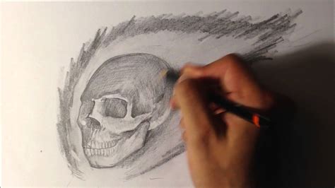 Skull On Fire Drawing at GetDrawings | Free download