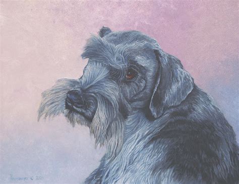 Max The Schnauzer Painting By Ann Arensmeyer Fine Art America