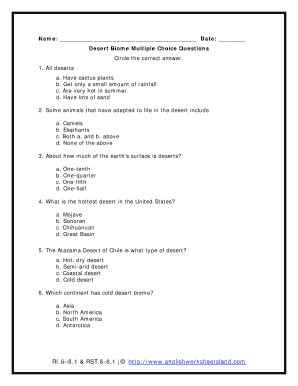 Biomes Worksheet Pdf Answer Key Complete With Ease Airslate Signnow