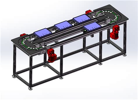 环形托盘料道输送线（含图纸）3d模型下载三维模型solidworks模型 制造云 产品模型