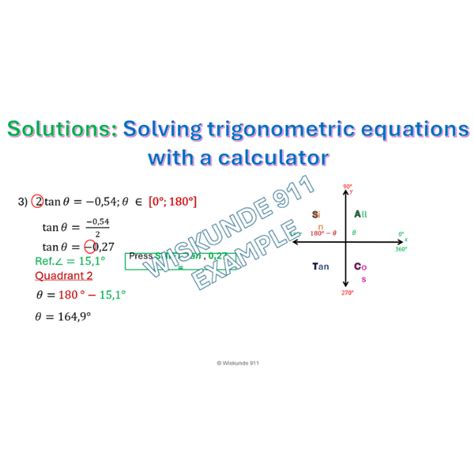 Gr 11 Trigonometry Equations And General Solution • Teacha